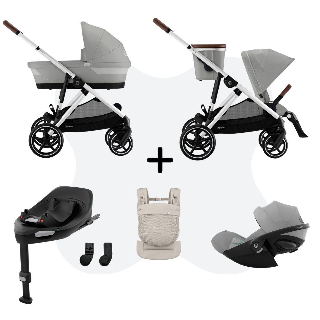 Cybex Gazelle S Mono 4in1 Travelsystem incl. Amya – Stone Grey Cloud G