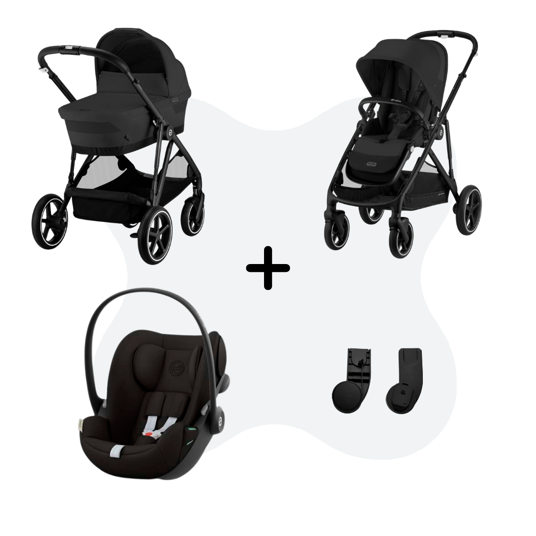 Cybex Gazelle S Mono 3in1 Travelsystem Moon Black - Cloud G