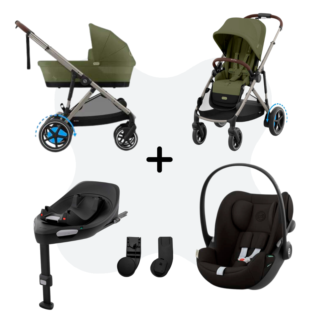 Cybex E-Gazelle S Mono 4in1 Travelsystem Moss Green Cloud G