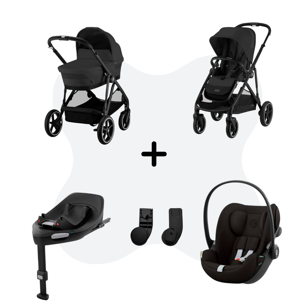 Cybex Gazelle S Mono 4in1 Travelsystem Moon Black - Cloud G