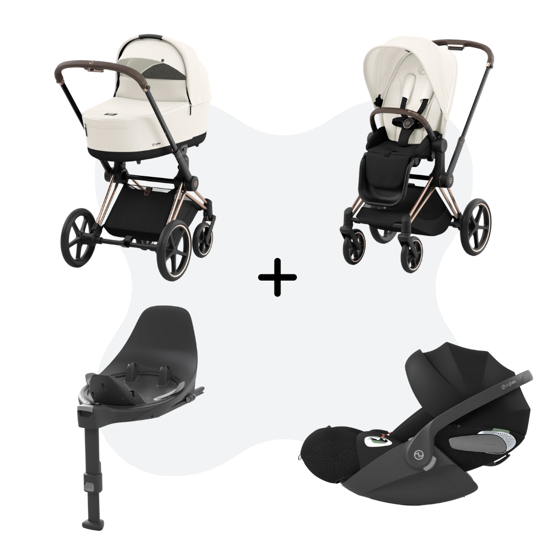Cybex Priam 4 Travelsystem 4-in-1 Off White