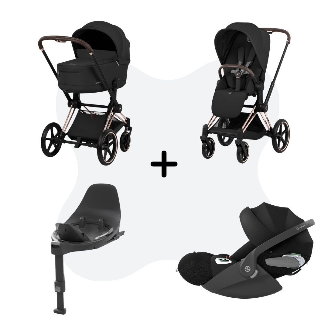 Cybex Priam 5 Comfort Travelsystem Sepia Black - Rose Gold