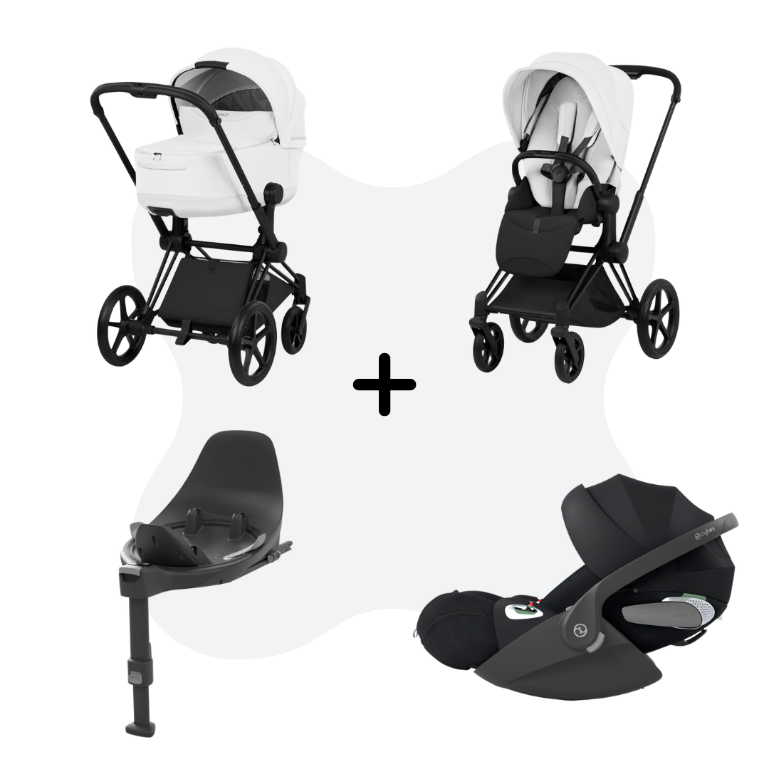 Cybex Priam 5 Style Travelsystem 4-in-1 Off White