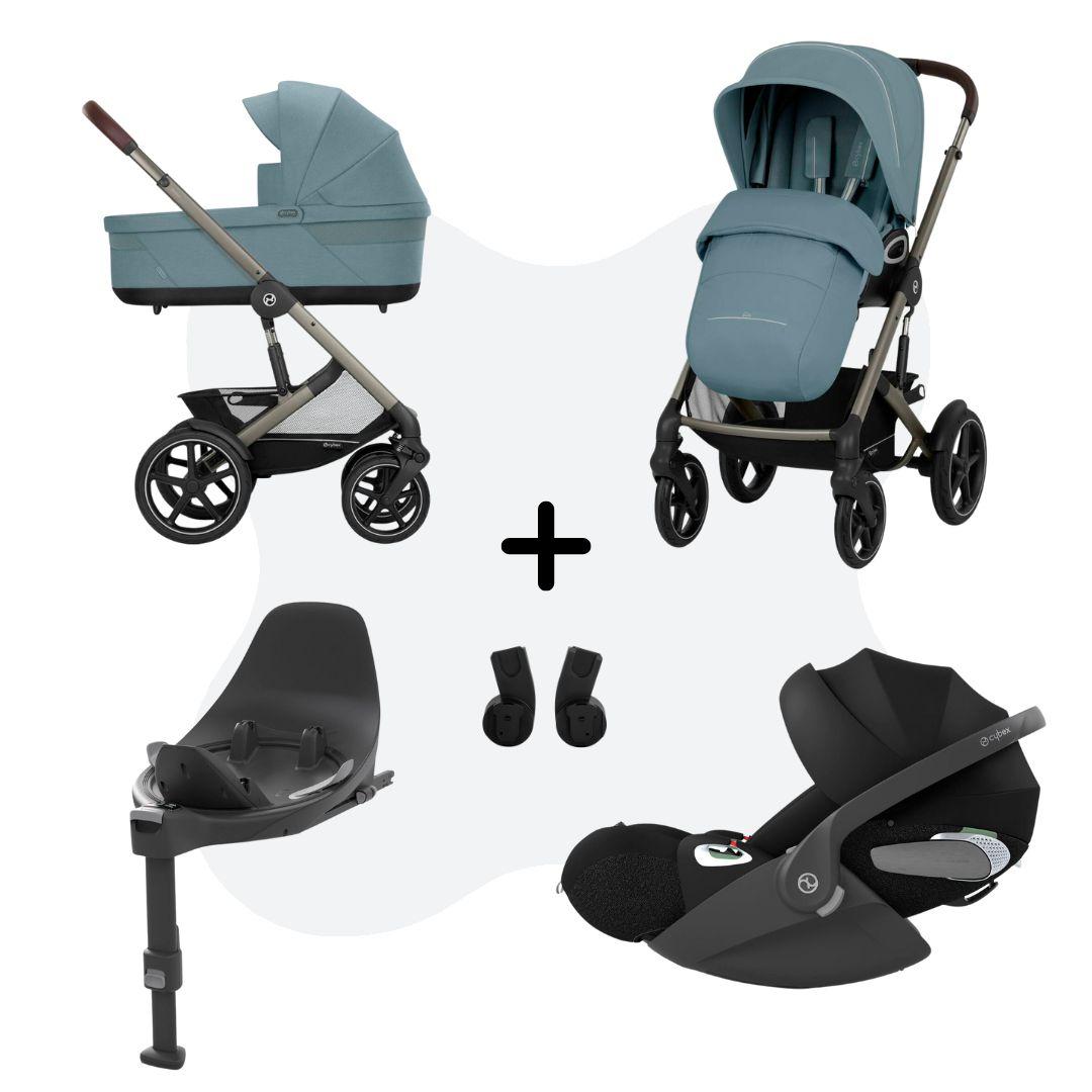 Cybex Talos S Lux 3 Travelsystem 4in1 Stormy Blue Cloud T