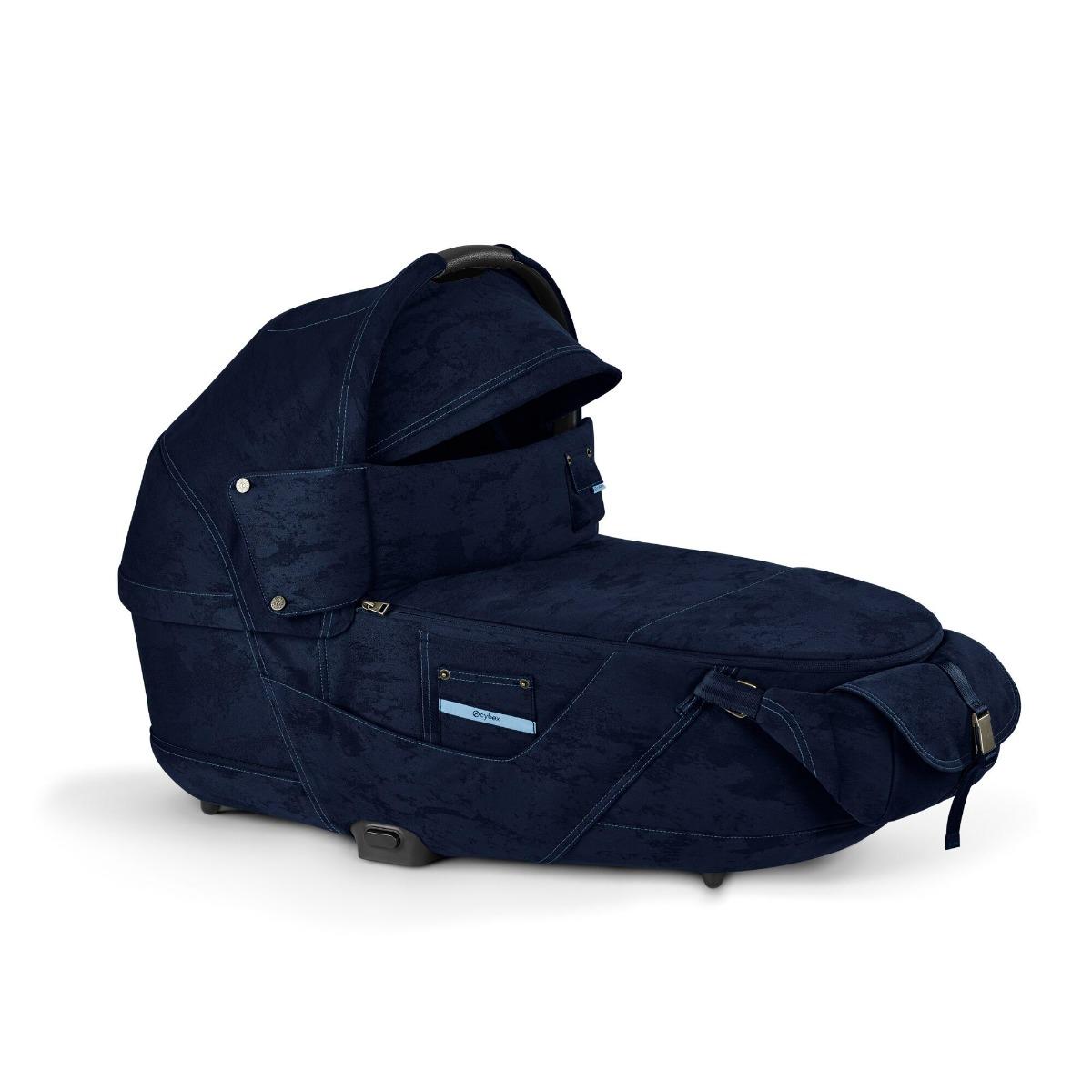 Cybex Priam Lux Carrycot Rebellious Luxury Denim Blue
