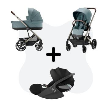 Cybex Balios S Lux Travelsystem Sky Blue -  Taupe Frame met Cloud T