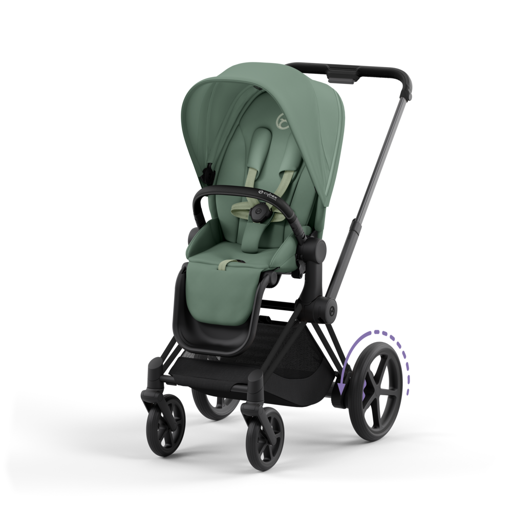 Cybex E-Priam 4 Leaf Green - Matt Black