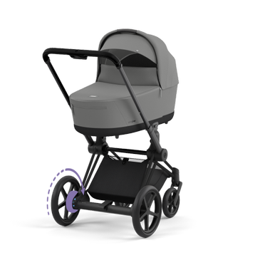 Cybex E-Priam 4 Mirage Grey - Matt Black Compleet