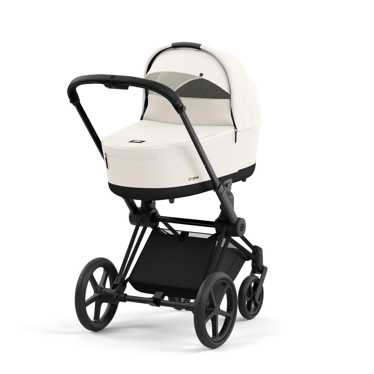 Cybex Priam 4 Off White - Matt Black Complete