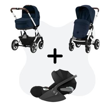 Cybex Talos S Lux Travelsystem Ocean Blue - Silver Frame With Cloud T