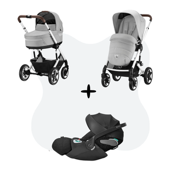 Cybex Talos S Lux Travelsystem Lava Grey - Silver Frame With Cloud T