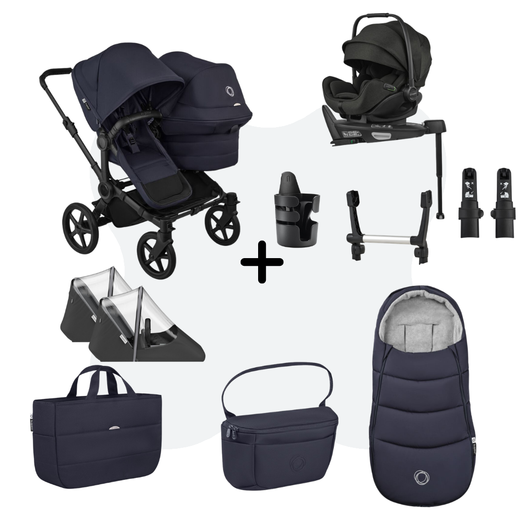 Bugaboo Donkey 6 Double Ultimate newborn bundle Deep Indigo