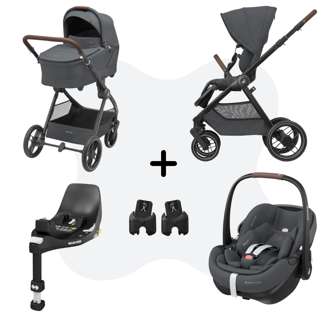 Maxi-Cosi Oxford Plus 4-in-1 Travelsystem Twillic Graphite - Pebble Pro 2