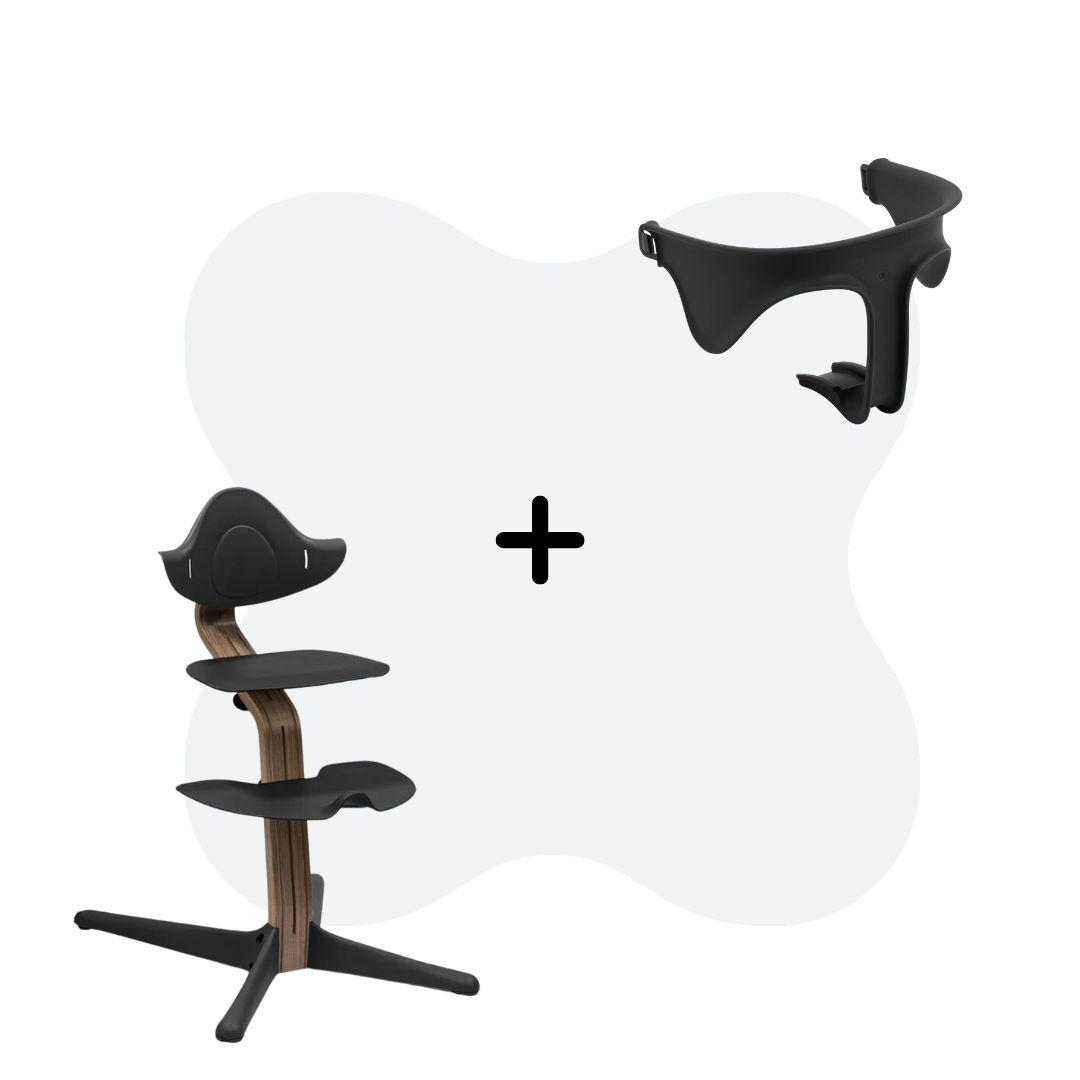 Stokke Nomi Chair Walnut With Baby Set