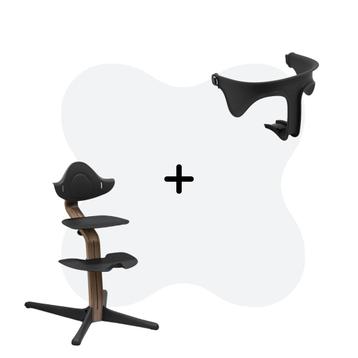 Stokke Nomi Chair Walnut With Baby Set