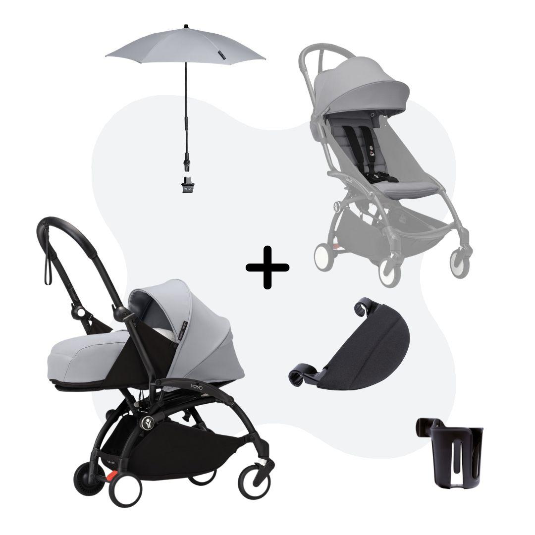 Stokke Yoyo Fold & Go Stroller Bundle Stone