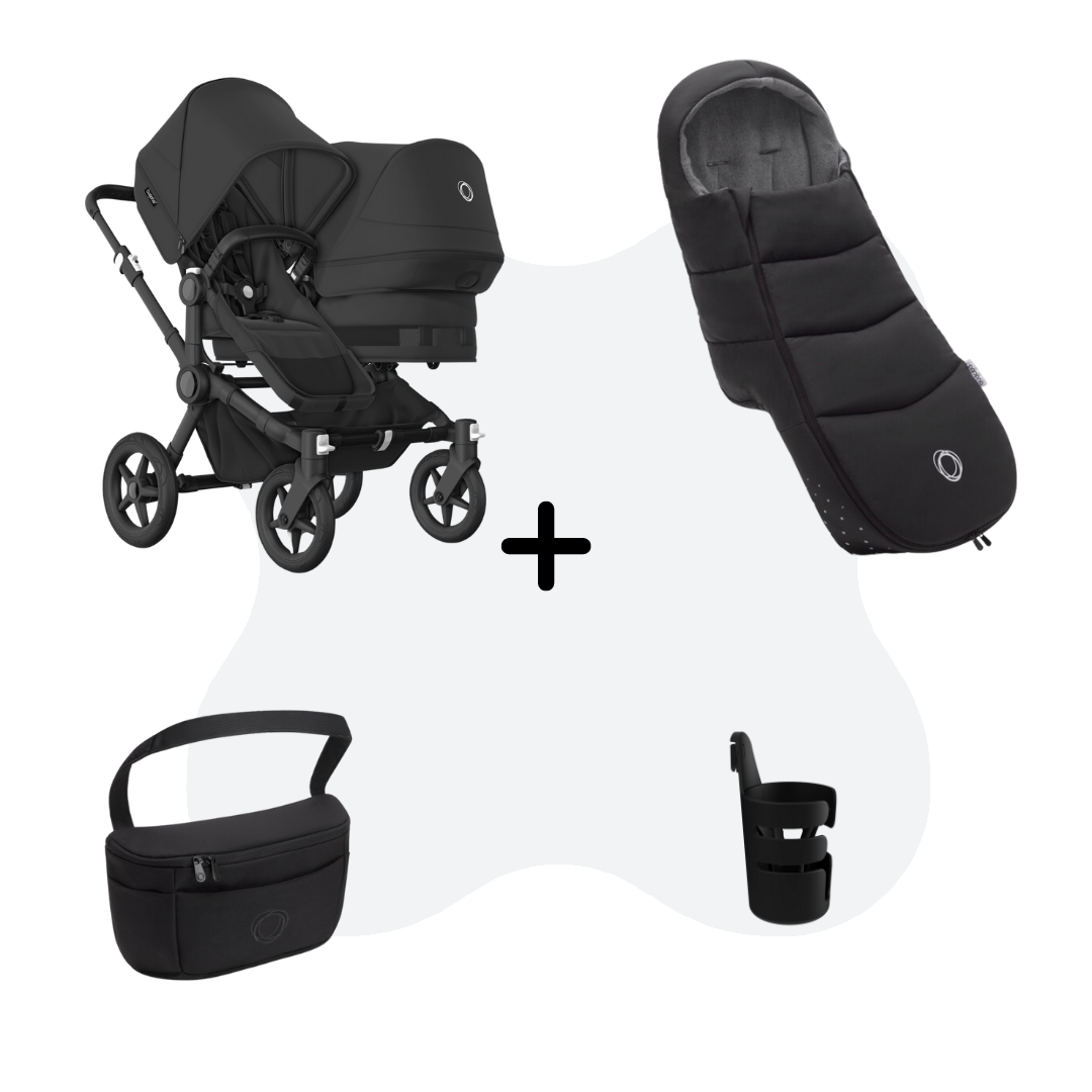 Bugaboo Donkey 5 Duo Essential Bundel Black - Midnight Black