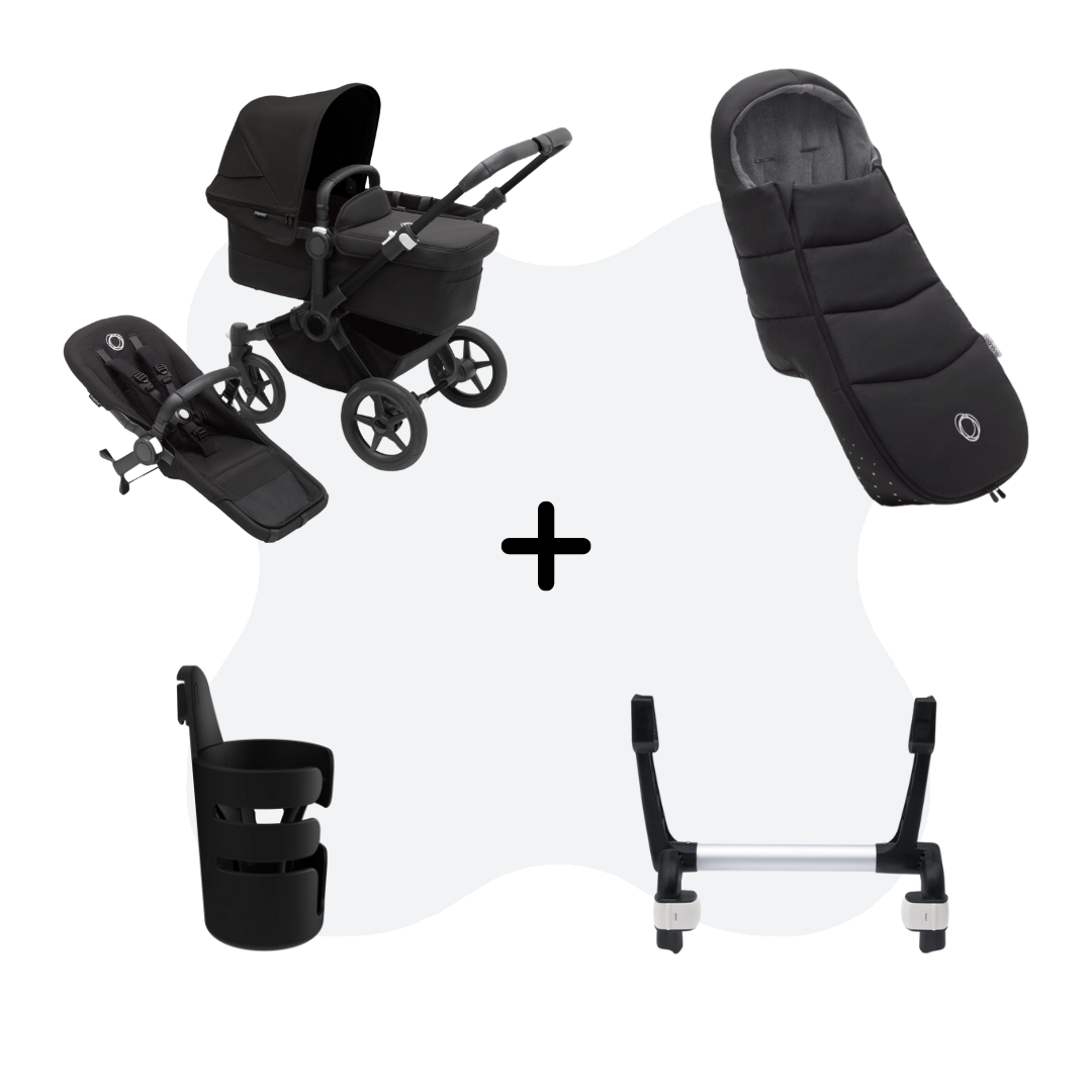 Bugaboo Donkey 5 Mono Essential Bundel Black - Midnight Black
