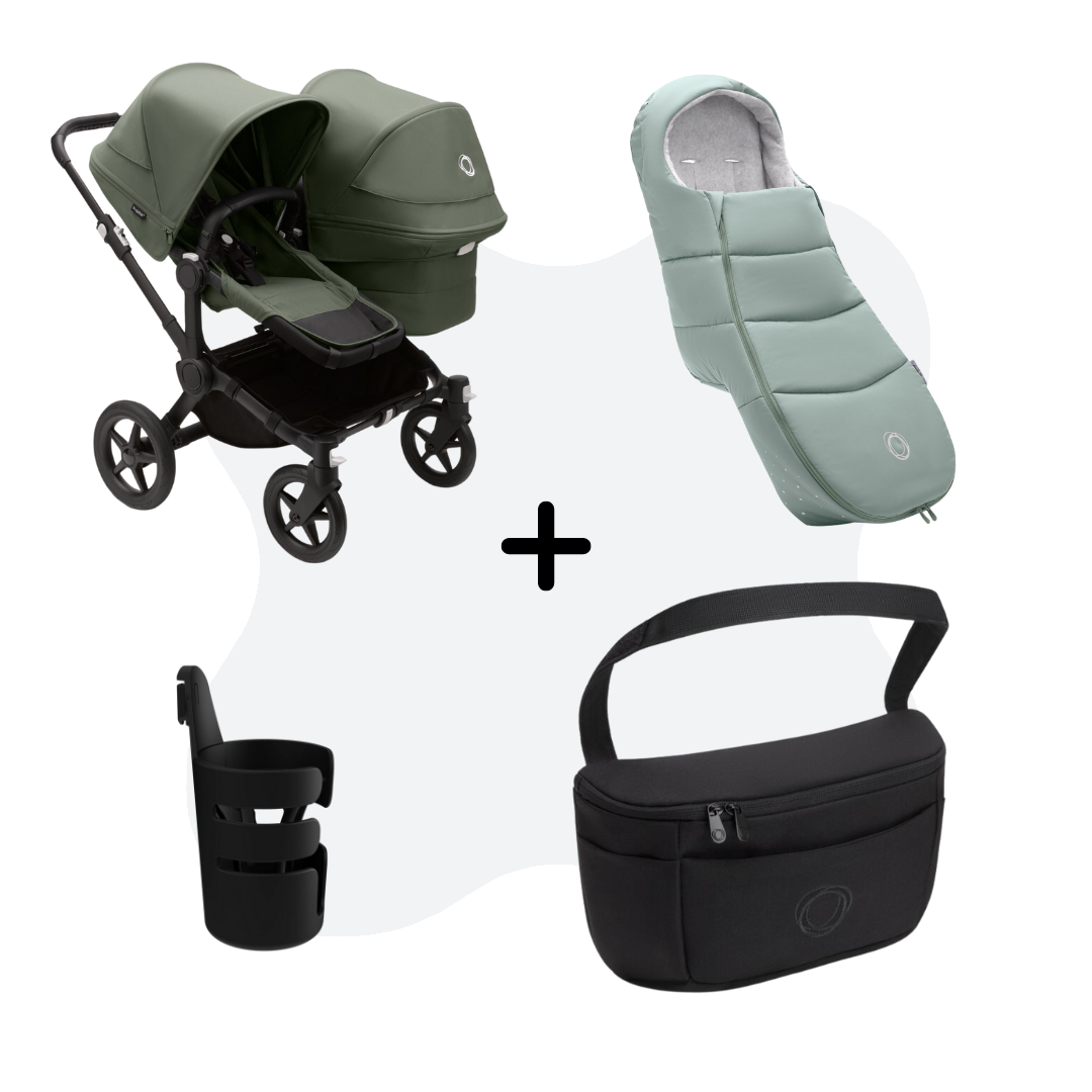 Bugaboo Donkey 5 Duo Essential Bundel Black - Forest Green